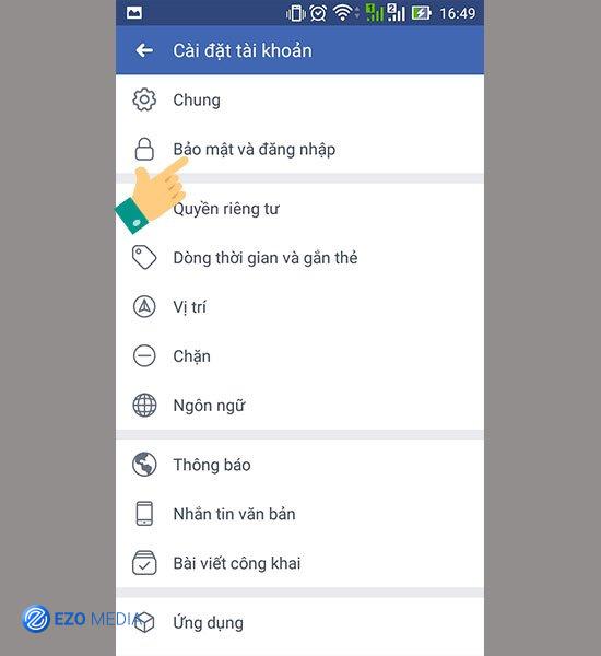 Cách bảo mật tài khoản Facebook 2 lớp bằng điện thoại