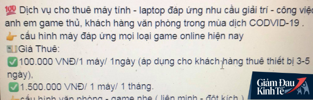 Giữa đại dịch tận dụng cơ hội, nở rộ dịch vụ cho thuê laptop để làm việc và giải trí