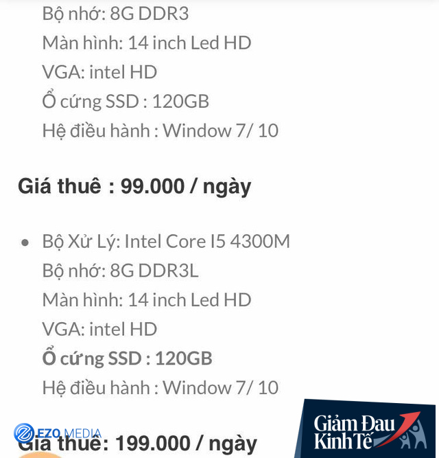 Giữa đại dịch tận dụng cơ hội, nở rộ dịch vụ cho thuê laptop để làm việc và giải trí