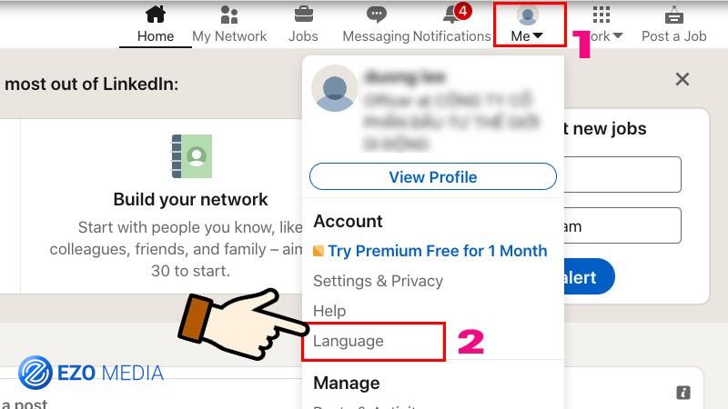 Cách thay đổi ngôn ngữ trên LinkedIn đơn giản, nhanh chóng nhất 9